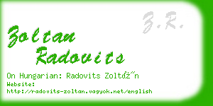 zoltan radovits business card